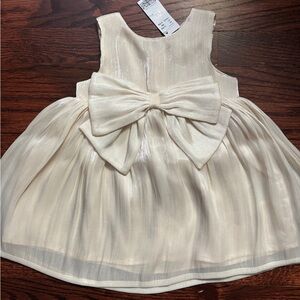 Elegant Cream Dress with Bow